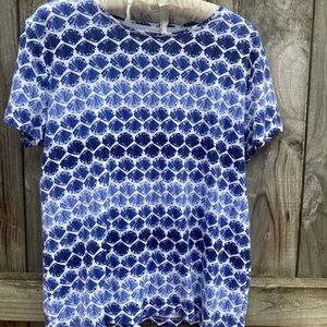 Croft & Barrow cotton blue shell top